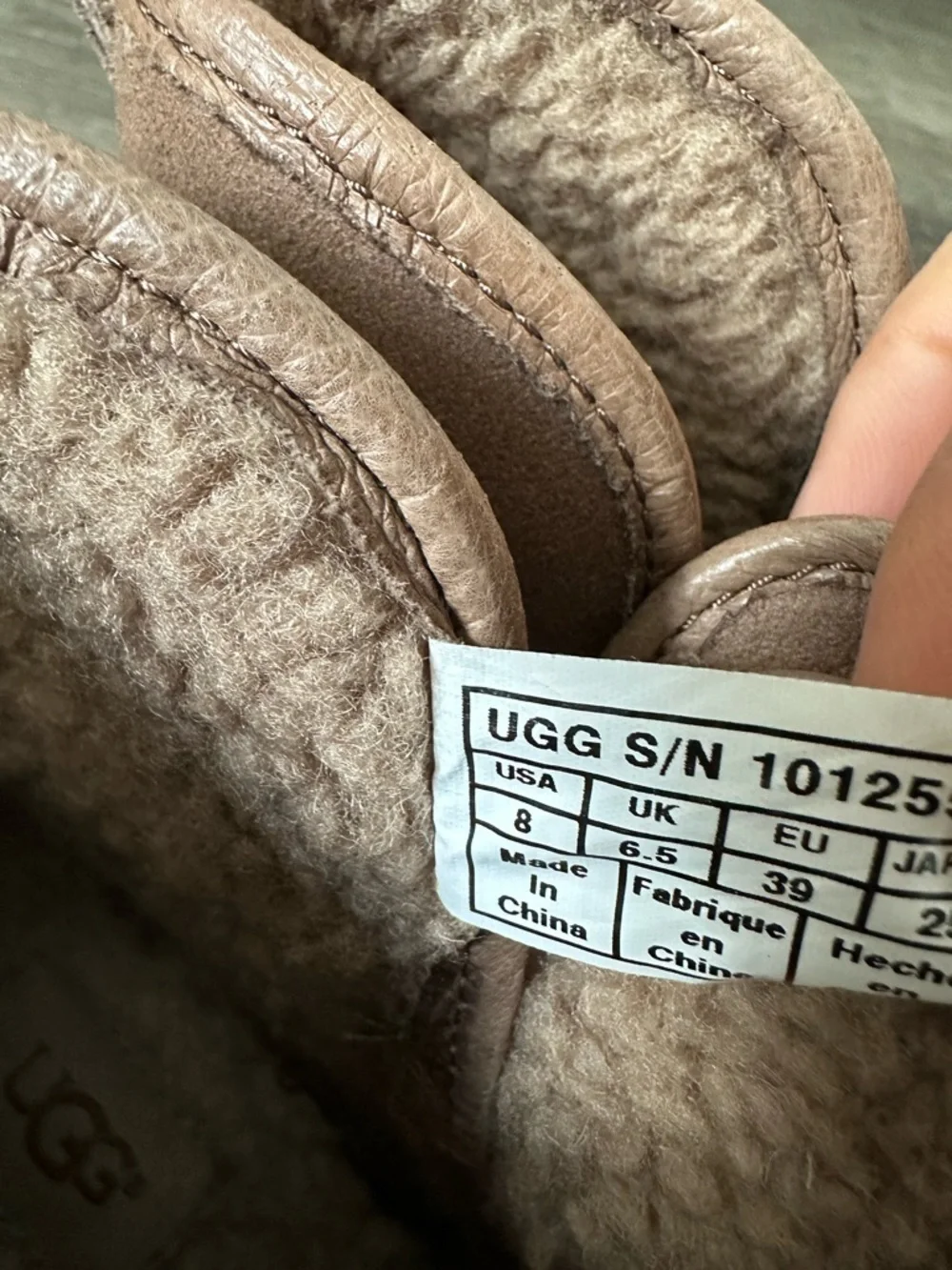 UGG Blush Taupe Ankle Boots with Shearling Lining